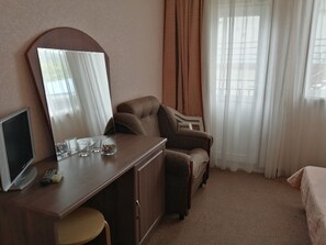 Economy Room, Sea View | 20 bedrooms, desk, laptop workspace, blackout curtains - Afrodita Hotel (Nebug)