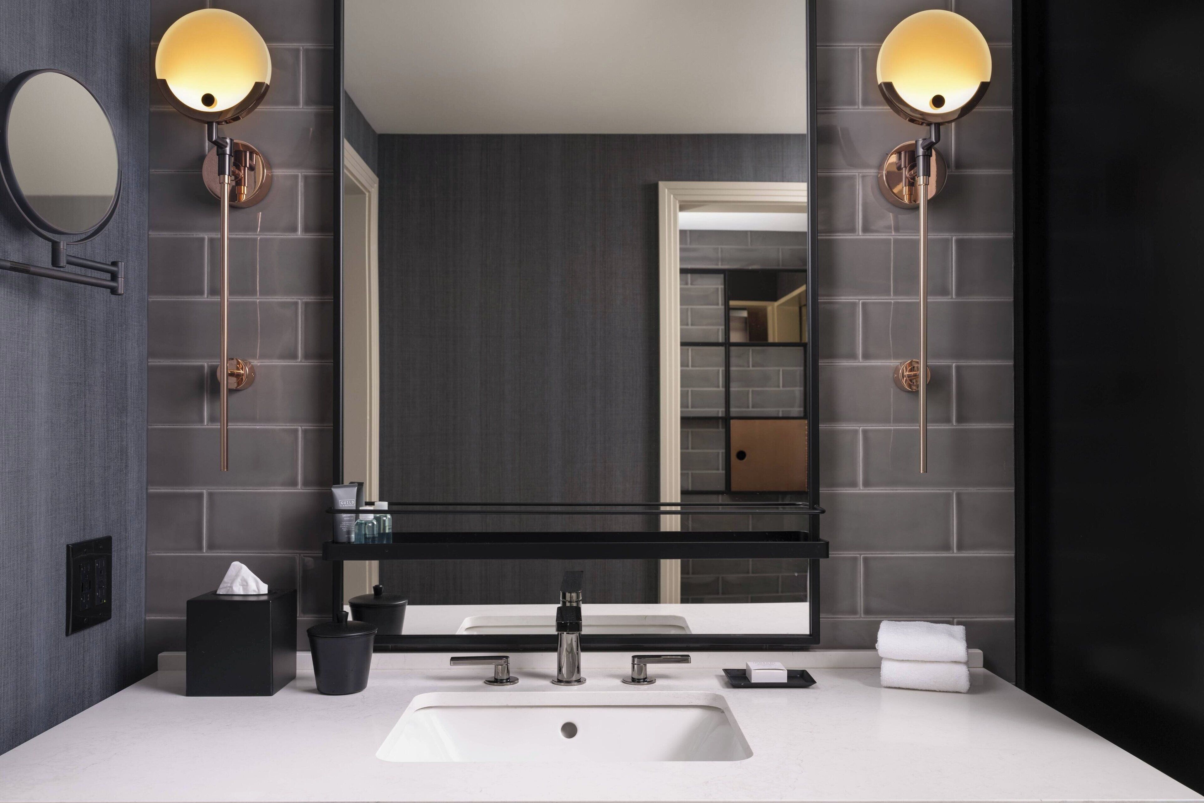 free toiletries, hair dryer, bathrobes, towels