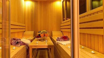 Sauna, hot tub, Turkish bath, body treatments, deep-tissue massages
