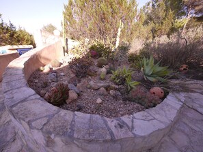 Property grounds - Quiet vacation home with terrace, large garden and far-reaching sea views (Formentera)