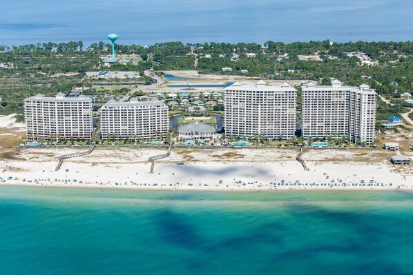 Enjoy beachfront access and stunning views from this coastal resort.