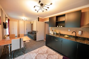 Grand Apartment, Mountain View | Private kitchen | Fridge, stovetop, electric kettle, cookware/dishes/utensils - Monoir Suite (Çaykara)