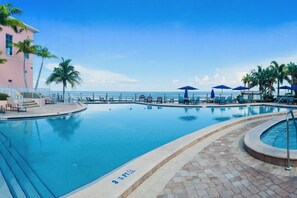 Outdoor pool, a heated pool