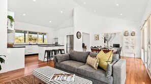 Smart TV, fireplace, Netflix, streaming services