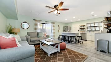 Smart TV, DVD player, books