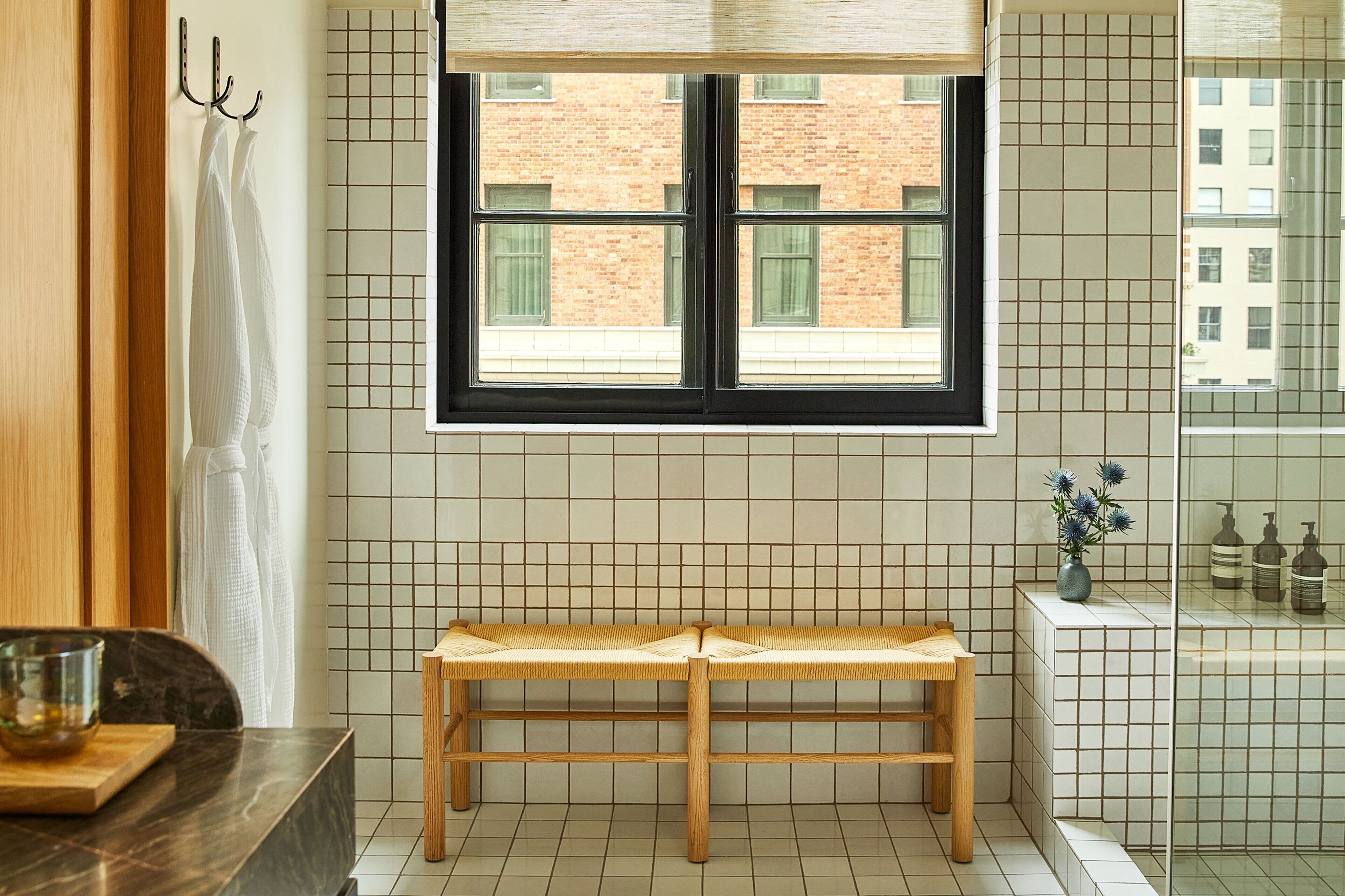 suite, 2 bedrooms, corner | bathroom | rainfall showerhead, designer toiletries, hair dryer, bathrobes