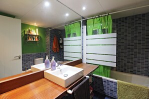 Baignoire, serviettes fournies
