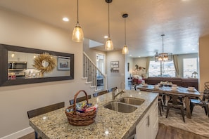 House, Multiple Beds (A Gathering Place) | Private kitchen | Fridge, microwave, oven, stovetop