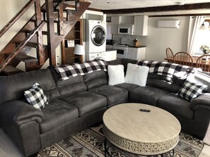 Smart TV, fireplace, video games