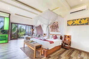 Deluxe-Studiosuite, Gartenblick | Schreibtisch, kostenloses WLAN, Bettwäsche