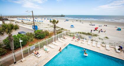 Oceanfront Escape | Pool & Balcony Overlooking Folly Pier