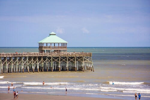 Oceanfront Escape | Pool & Balcony Overlooking Folly Pier