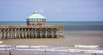 Oceanfront Escape | Pool & Balcony Overlooking Folly Pier