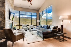 TV, fireplace, offices