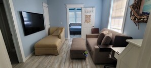 1 bedroom, iron/ironing board, internet, bed sheets