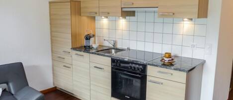 Fridge, oven, dishwasher, highchair