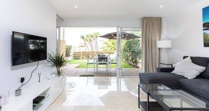 Newly renovated apartment with private garden and pool