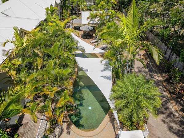 A heated pool