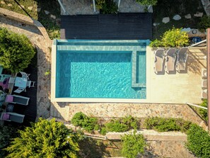 Outdoor pool, open 8:00 AM to 9:00 PM, sun loungers - Sea Garden Kaş Hotel (Kas)