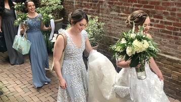 Outdoor banquet area