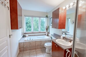 Badewanne, Haartrockner, Handtücher