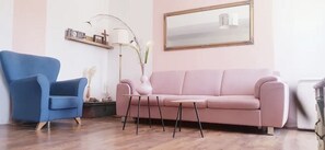 TV, fireplace, books