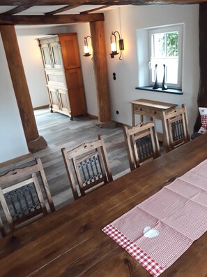 Dining - Rustic holiday home "Ferienhaus Pirmes"  (Mörz)