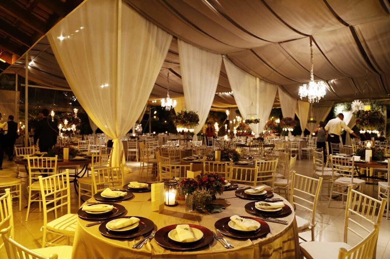 Outdoor banquet area
