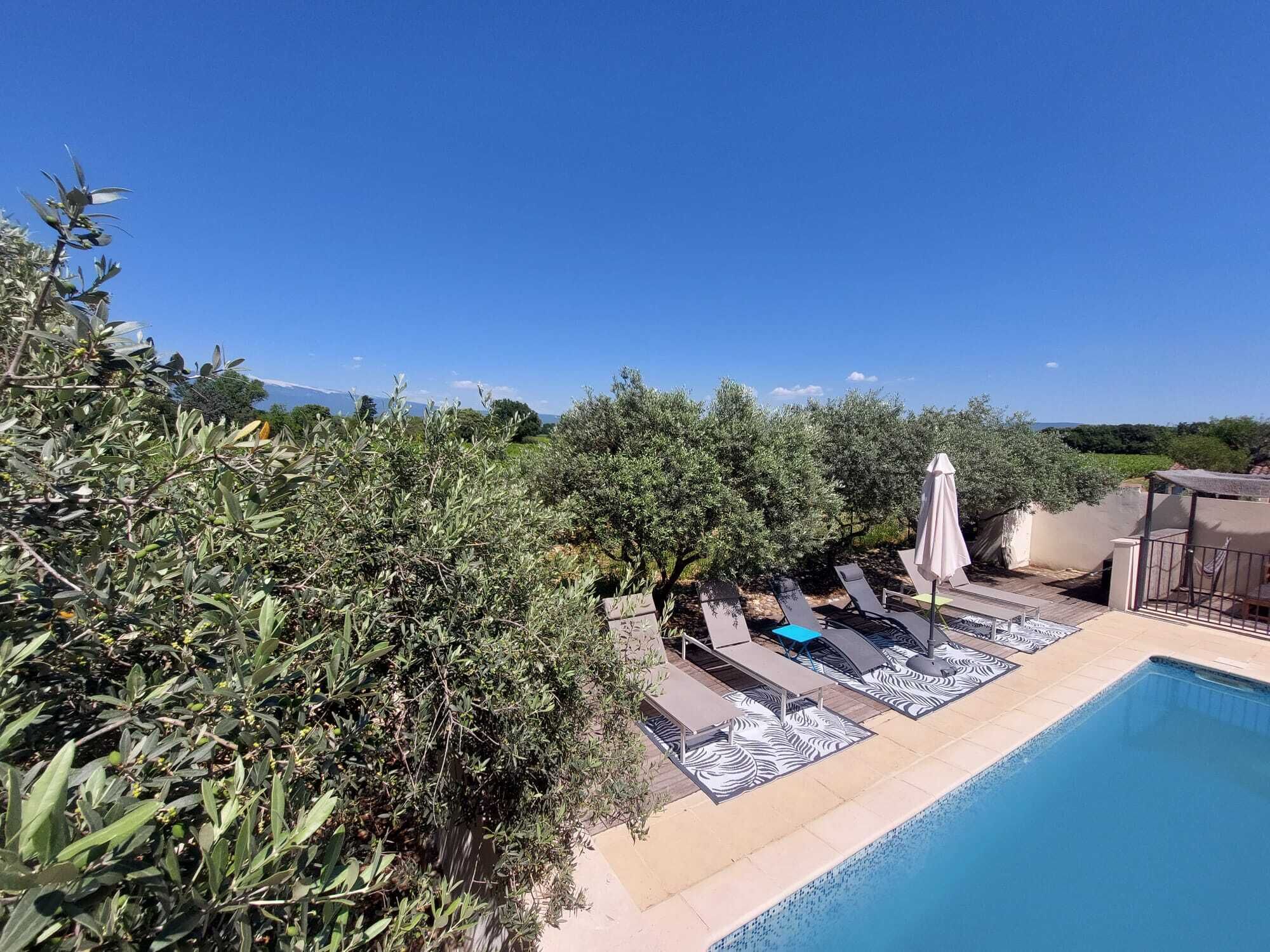 Piscine extérieure, piscine chauffée