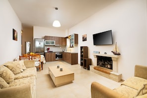 TV connectée, cheminée