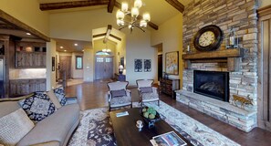 TV, fireplace, DVD player