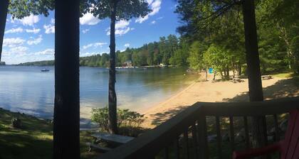 Steps from the beach on Sebago Lake Basin