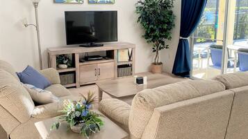 Villa, Multiple Beds, Pool Access, Pool View (Grand Cumbrian) | Living area | 42-inch flat-screen TV with digital channels