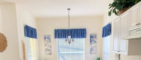 Villa, Multiple Beds, Pool Access, Pool View (Grand Cumbrian) | Private kitchen | Coffee/tea maker, dining tables