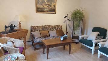 Télévision, lecteur de DVD, livres