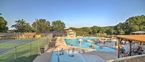 A heated pool