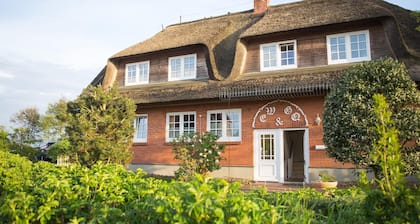 Lomahuoneisto Norddorf saarella Amrumilla, josta on upeat näkymät sinne