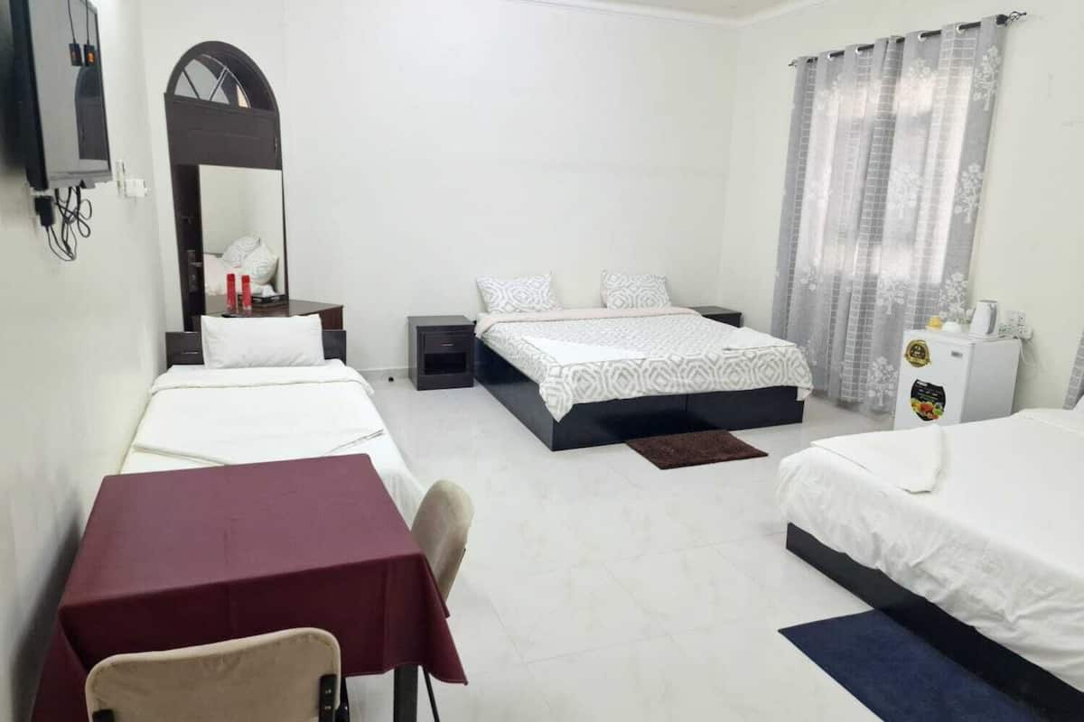 Standard Quadruple Room, Multiple Beds, Non Smoking, Courtyard View | Egyptian cotton sheets, premium bedding, down comforters