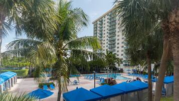 Outdoor pool, a heated pool