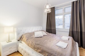 Huoneisto, 1 makuuhuone | 1 makuuhuone, pimennysverhot, silitysrauta/-lauta, ilmainen Wi-Fi