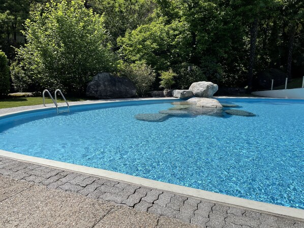 Seasonal outdoor pool - Minusio-Locarno Navengana Apt. 3 (Minusio)