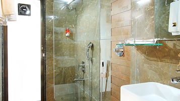 Luxury Apartment, 2 Bedrooms, Kitchenette, City View | Bathroom | Shower, free toiletries, slippers, towels