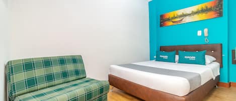 Double Room | Desk, blackout drapes, individually furnished, bed sheets