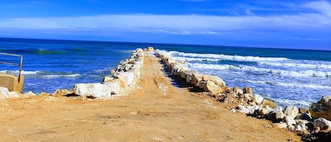 Aan het strand