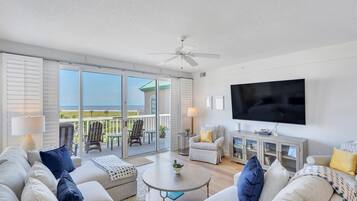 TV, DVD player, stereo