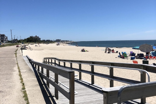 Falmouth Heights Beach is a short .6 of a mile walk from the house