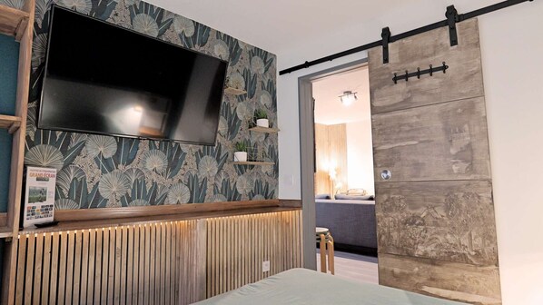 1 bedroom, desk, soundproofing, iron/ironing board