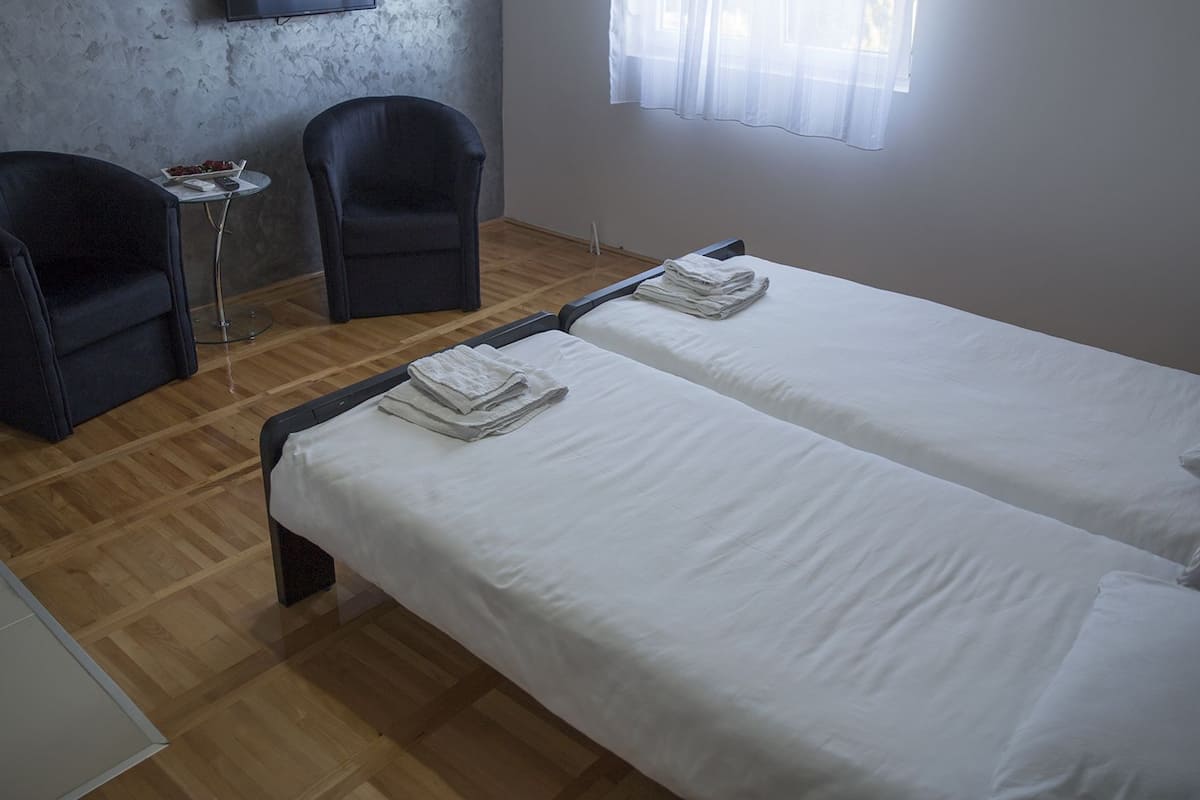 deluxe double or twin room | soundproofing, iron/ironing board, free wifi, bed sheets