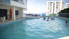 Outdoor pool, a heated pool - EDIFICIO POSIEDON located in the exclusive area of Laugito (Cartagena)