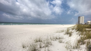 Beach nearby, sun-loungers